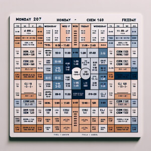 **Monday:**
- **HON 120**: 9:30-10:45 (239 Academic & Residentia...