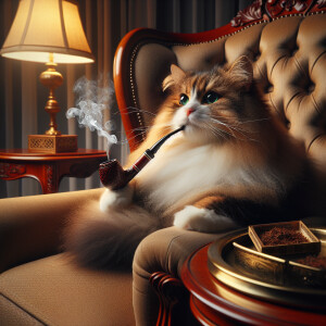 Cat smoking