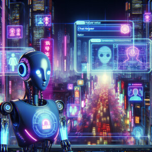 Robot chat helper avatar