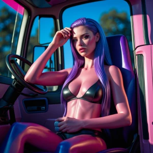 Full-length, 3/4 view, the ergonomic semi truck drivers seat ,-o...