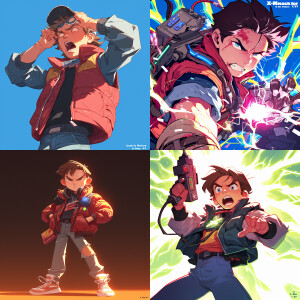 Marty McFly from “back to the future” in the style of “X-Men ‘97...