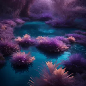 Visualize a dreamlike scene where delicate feathers and gelatino...