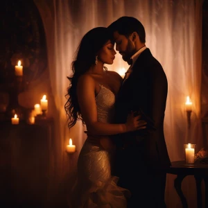 Paint a vivid picture of us as a sensual couple enveloped in the...