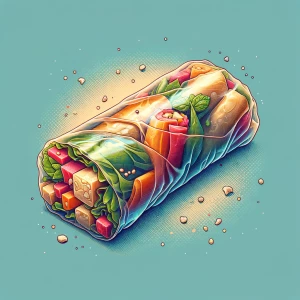 An image of nonbaked spring rolls