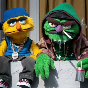 In the style of the Muppet Show: best friends Dert and Bernie (w...
