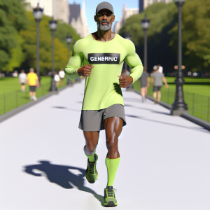 Create a vivid 3D image of a stylish LIGHT SKIN African American...