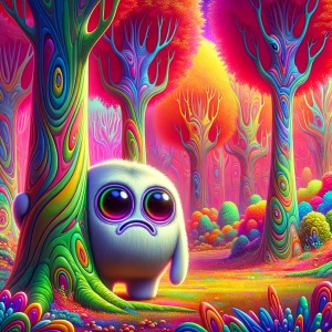 An ultra-photorealistic scene with a whimsical, kawaii-style, ta...
