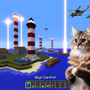 Создай превью для YouTube ролика на тему игры в мини-режим SkyCo...