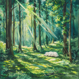 Sleeping in the forest
