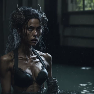 Dirty banana running bath water