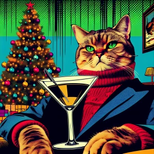 A retro-futuristic 1960's style comic book image of a serious lo...