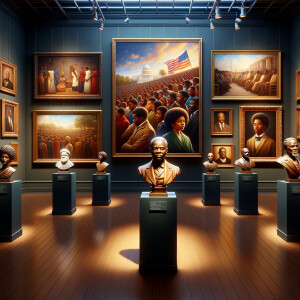 Design a close-up, detailed 3D view inside an African-American m...