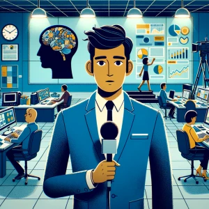 a news reporter is reporting something about mental health