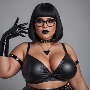 Create a very curvy and very busty woman of Ashkenazi, German, F...