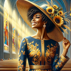 create a realistic airbrushed illustration of an African America...