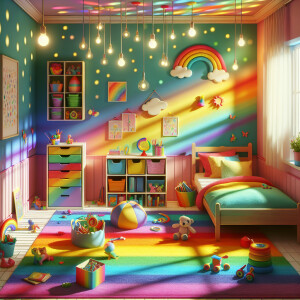 Использование ярких цветов и интересных световых эффектов в детс...