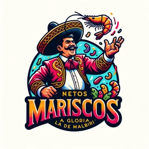 Create a logo for "Netos Mariscos La Gloria De Malbiri" featurin...