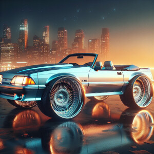 1992 Ford mustang 5.0 ,convertible ,creamy light blue pearl meta...