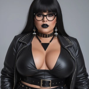 Create a very curvy and very busty woman of Ashkenazi, German, F...