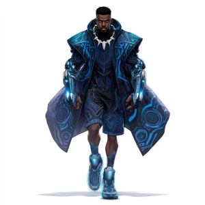 Create a digital art style concept illustration of a powerful bl...