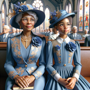Adjust the 3-D realistic image to depict the African-American gr...