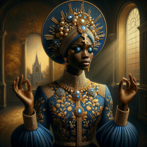Craft an illustration that evokes spirituality and a profound co...
