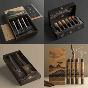 Luxurious product package box for coffee bags, unique product la...