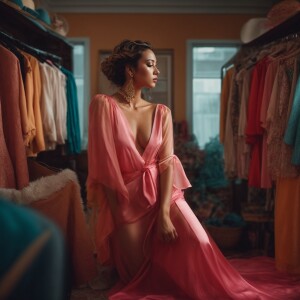 Depict an Attractive female doing what attractive females do