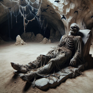 Full body image of Abraham Lincoln of Romania, 300 years old, bo...