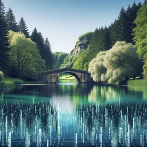 A peaceful tranquil place turns from real to falling apart digit...