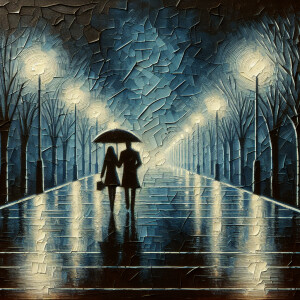 A portrait made from oil paint and acrylic paint of a silhouette...