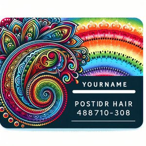 A colorful logo boho paisley tie die rainbow themed logo
I need...