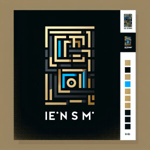 Logo vectorial de alta calidad  con el texto “IE"NSM"” sobre un...
