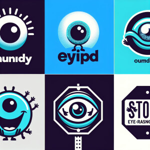 Design a stop sign with an eye and the words 'Stop eye-rassing m...
