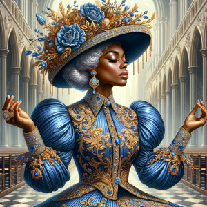 Create an illustration that embodies spirituality and a deep con...