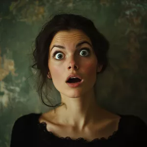 A woman with a quizzical expression who has just discovered some...