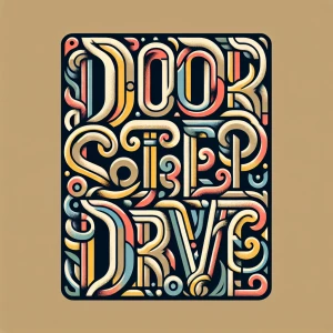 Create Doorstep Drive design on words only