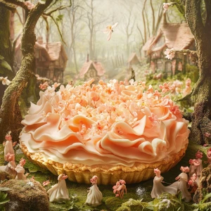 Create a hyperrealistic image of a magical elfin forest with a v...