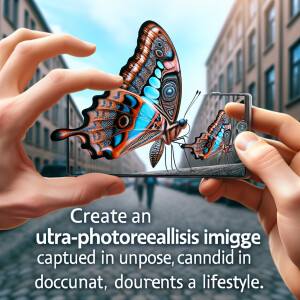 An imaginary butterfly, surrealist pattern on The wings, close u...