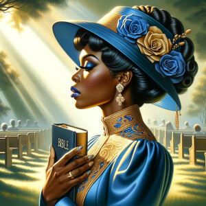 Render an airbrush oil painting of an African American woman wit...
