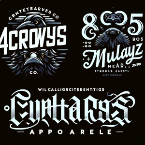 Create a logo design for "4Crows Co.", incorporating a stylistic...