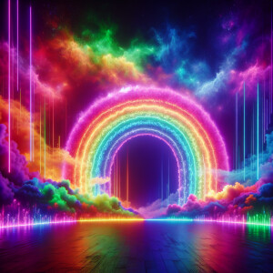 Rainbow neon