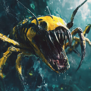 Jaws fused with wasp