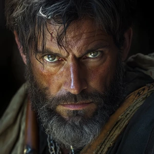 Up close face of 47 year old man that is 6’0 and weighs 140 poun...