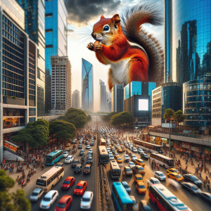 Squirrel In the city