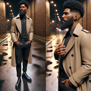 3D visual image of a African American male who has a slightly cu...