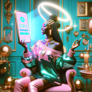 A vibrant digital illustration celebrating a social media milest...