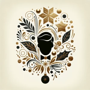 Create a whimsical abstract interpretation of Christmas using go...