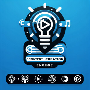 Design a dynamic logo for "Content Creation Engine," a company s...