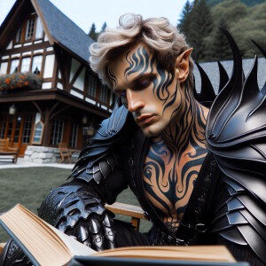 Caranthir-Ar-Fieniel from the Witcher. Black eldritch armor. Pal...